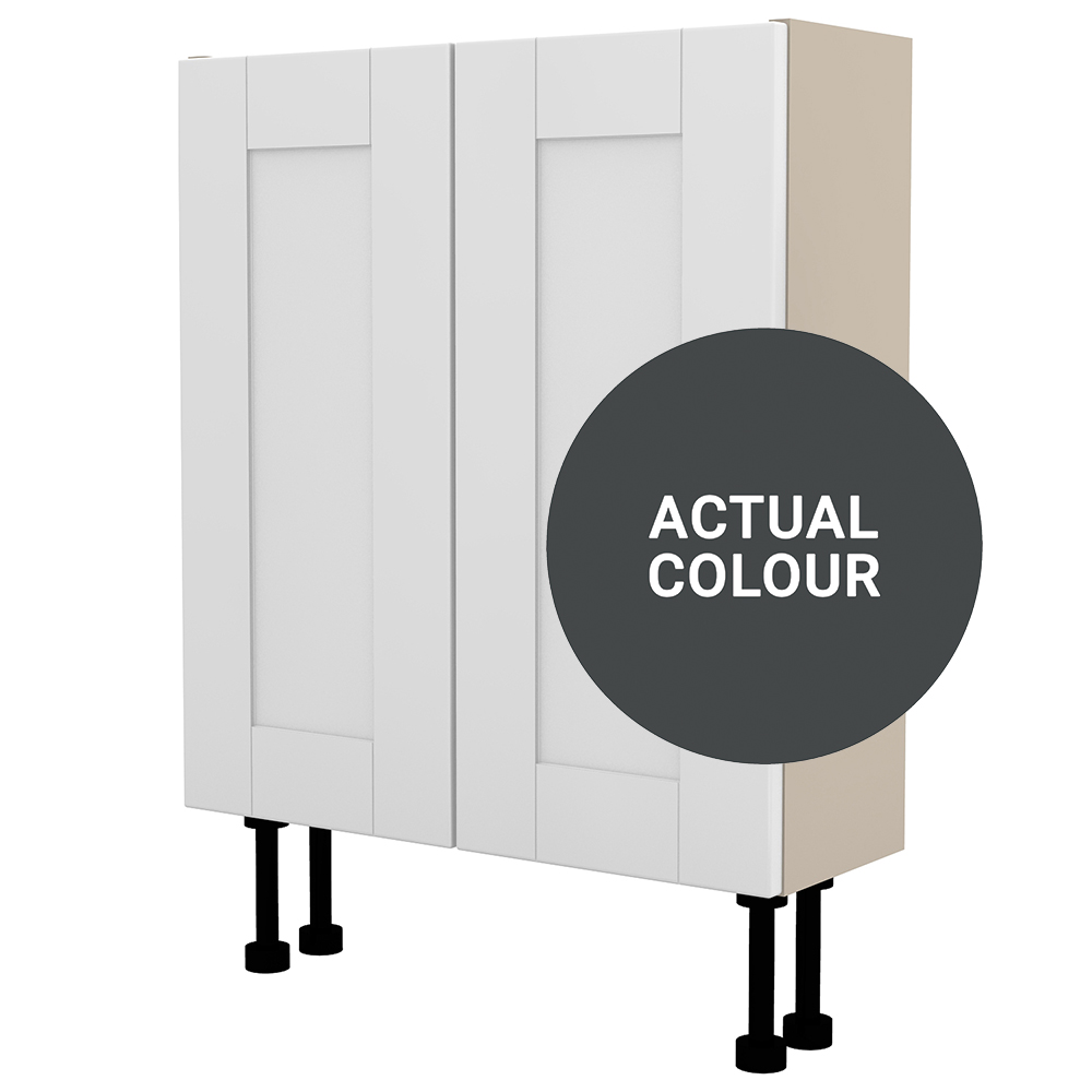 Image of Duarti By Calypso Highwood 600mm Slimline 2 Door Floor Standing Unit - Midnight Grey