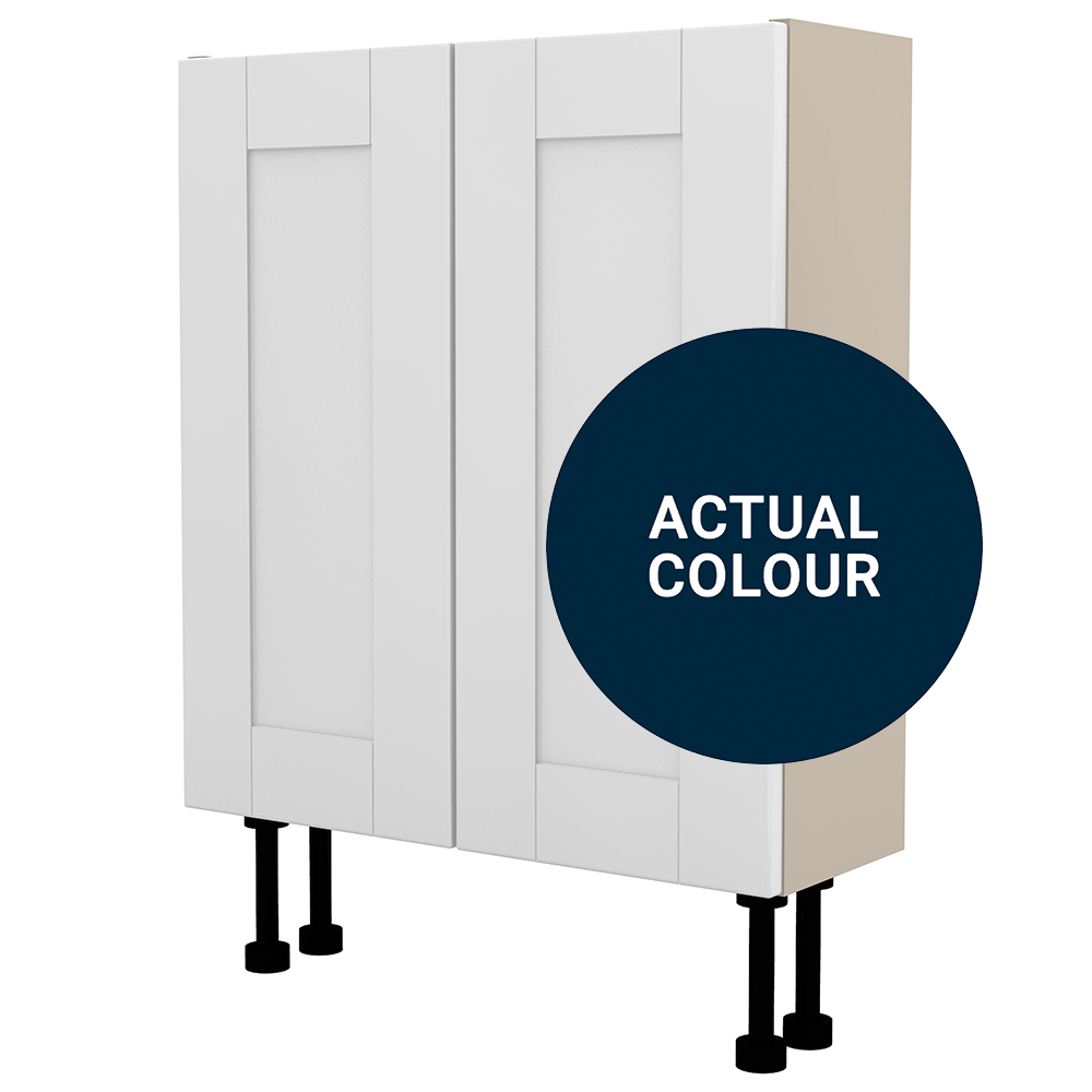 Image of Duarti By Calypso Highwood 600mm Slimline 2 Door Floor Standing Unit - Midnight Blue