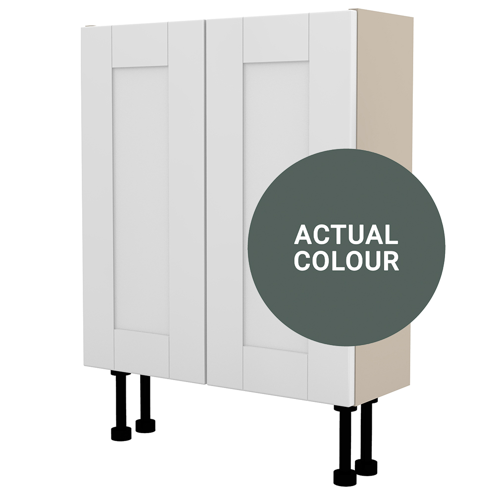 Image of Duarti By Calypso Highwood 600mm Slimline 2 Door Floor Standing Unit - Woodland Green