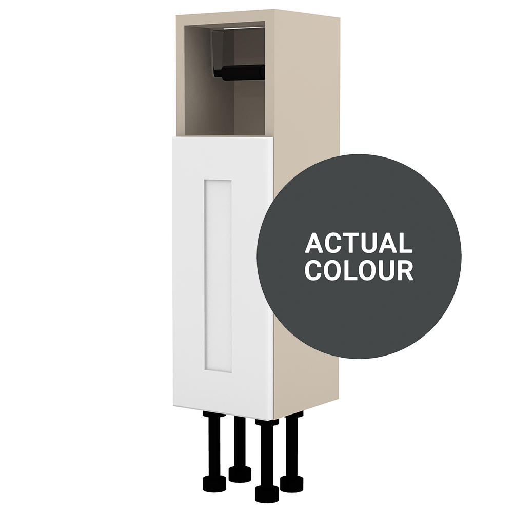 Image of Duarti By Calypso Highwood 200mm Slimline Open Top Toilet Roll Unit - Midnight Grey