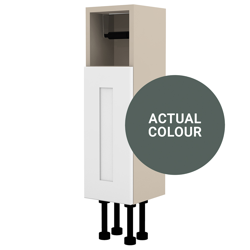 Image of Duarti By Calypso Highwood 200mm Slimline Open Top Toilet Roll Unit - Woodland Green