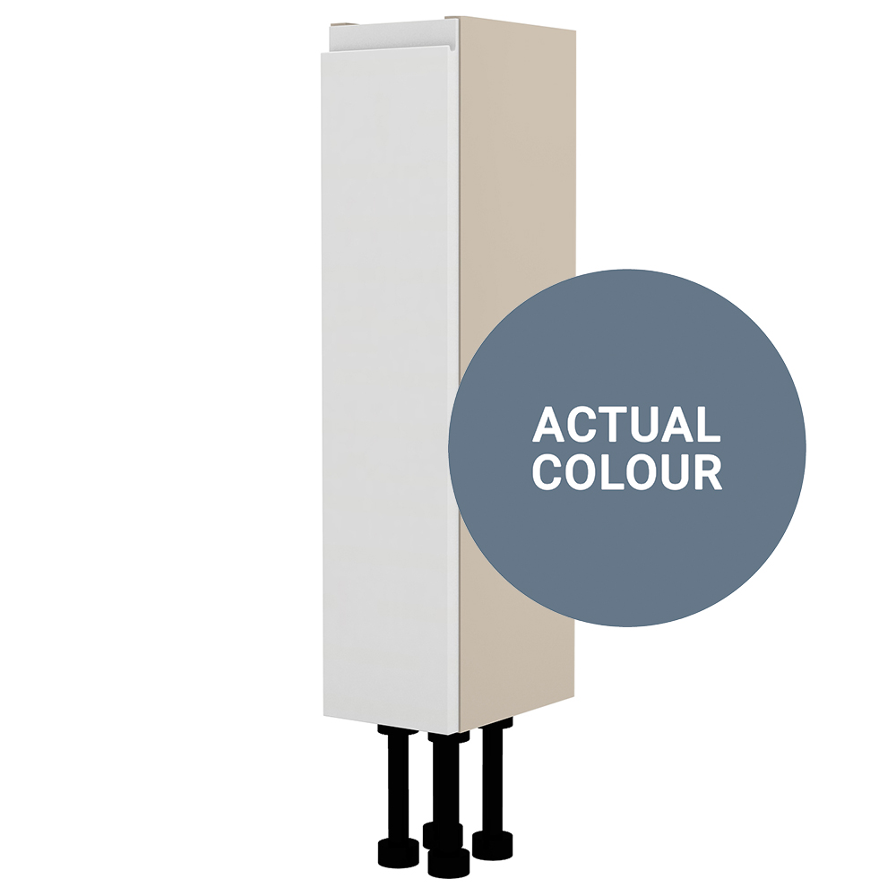 Image of Duarti By Calypso Beaufort Right Hand 150mm Slimline 1 Door Floor Standing Unit - Bermuda Blue