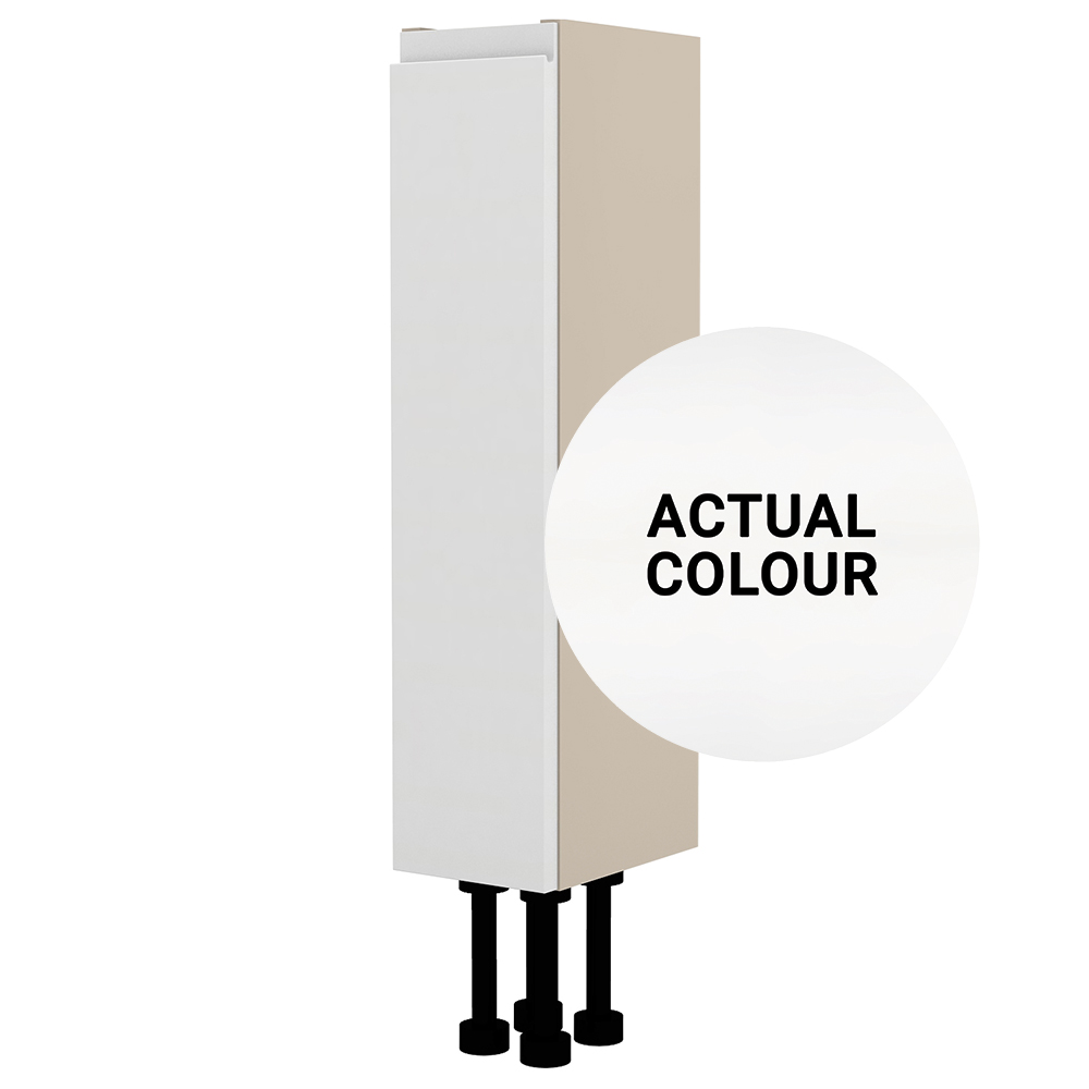 Image of Duarti By Calypso Beaufort Right Hand 150mm Slimline 1 Door Floor Standing Unit - White Varnish