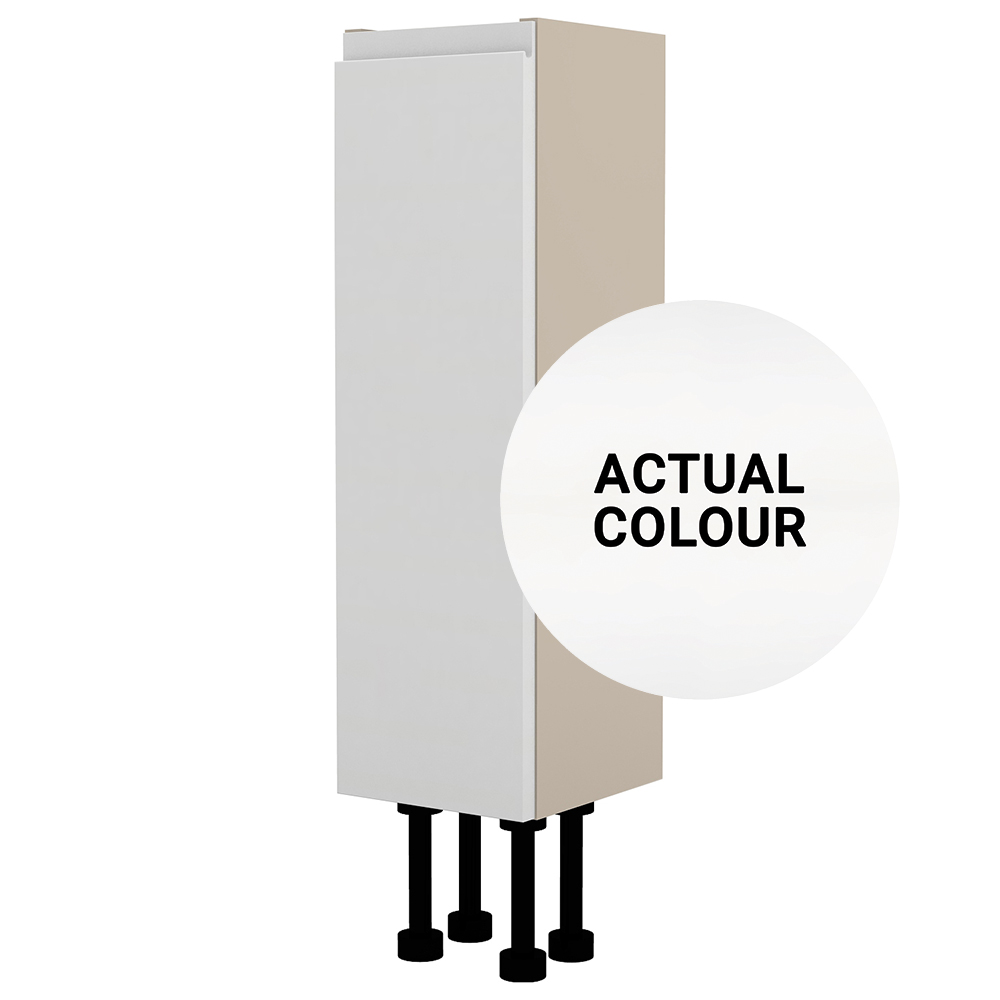 Image of Duarti By Calypso Beaufort Right Hand 200mm Slimline 1 Door Floor Standing Unit - White Varnish