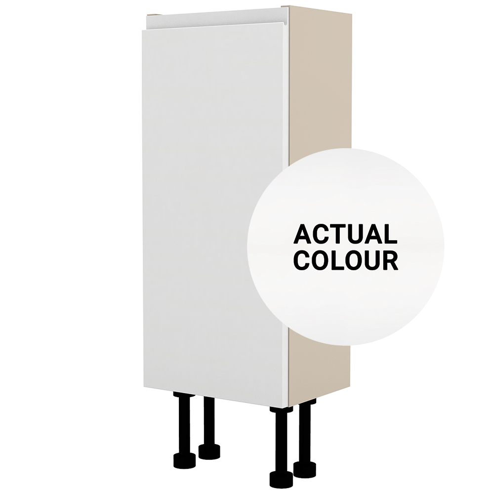 Image of Duarti By Calypso Beaufort Right Hand 300mm Slimline 1 Door Floor Standing Unit - White Varnish