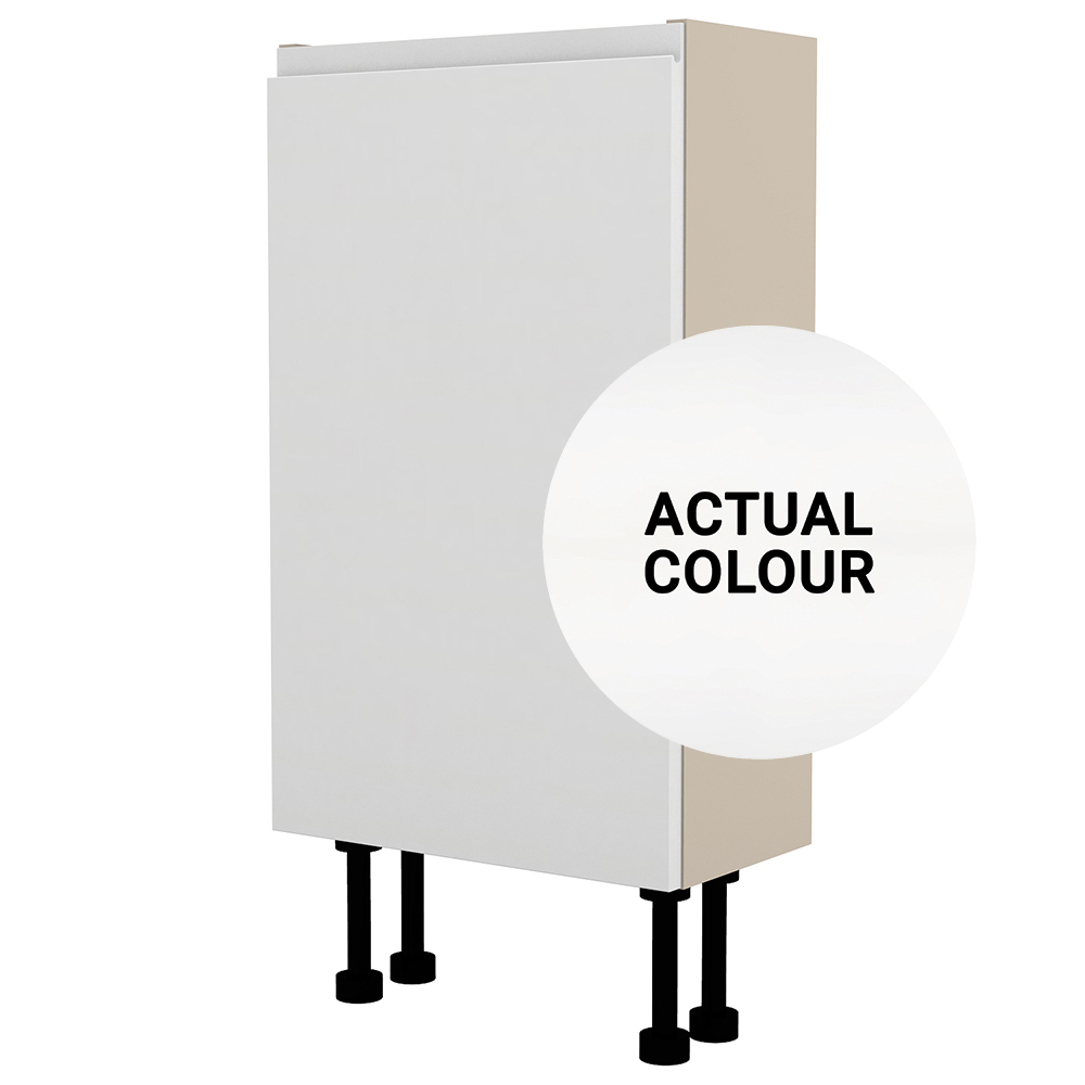 Image of Duarti By Calypso Beaufort Right Hand 400mm Slimline 1 Door Floor Standing Unit - White Varnish