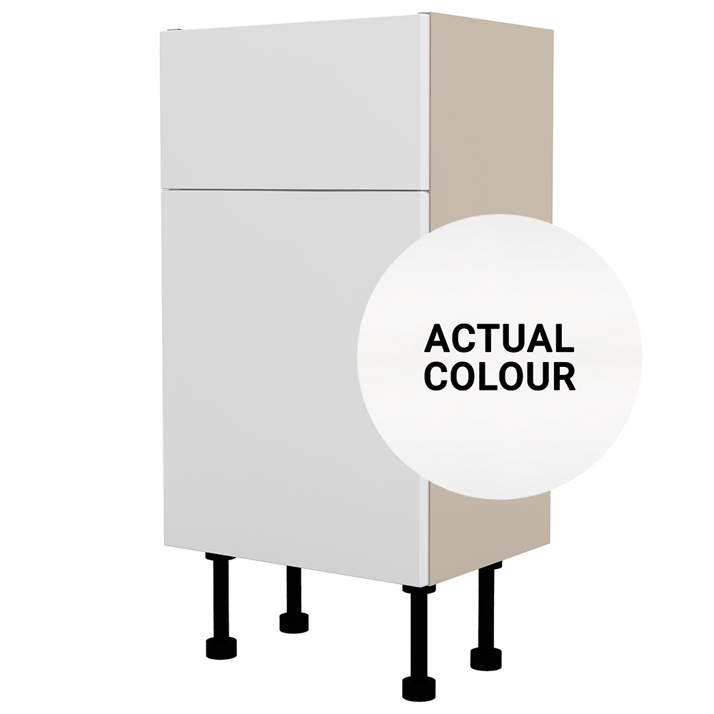 Image of Duarti By Calypso Cascade 400mm Full Depth 1 Door Vanity Unit - Mirror White