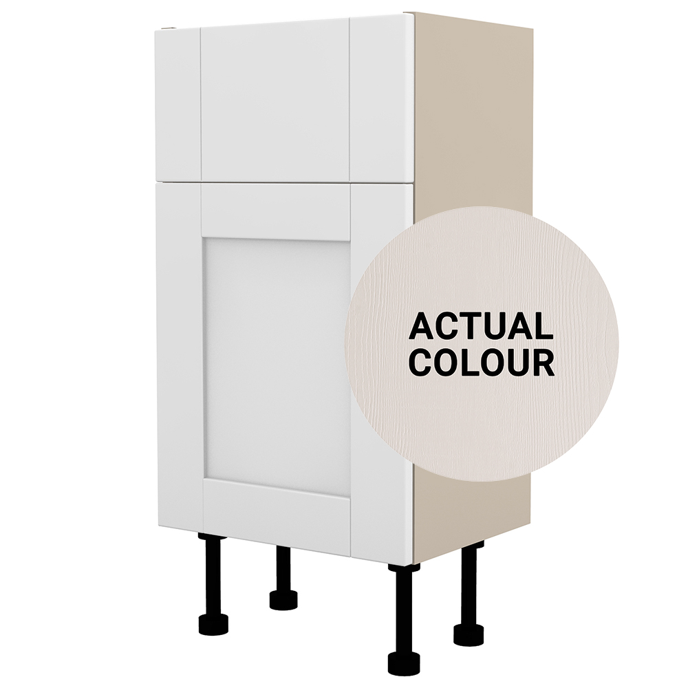 Image of Duarti By Calypso Highwood 400mm Full Depth 1 Door Vanity Unit - Taupe