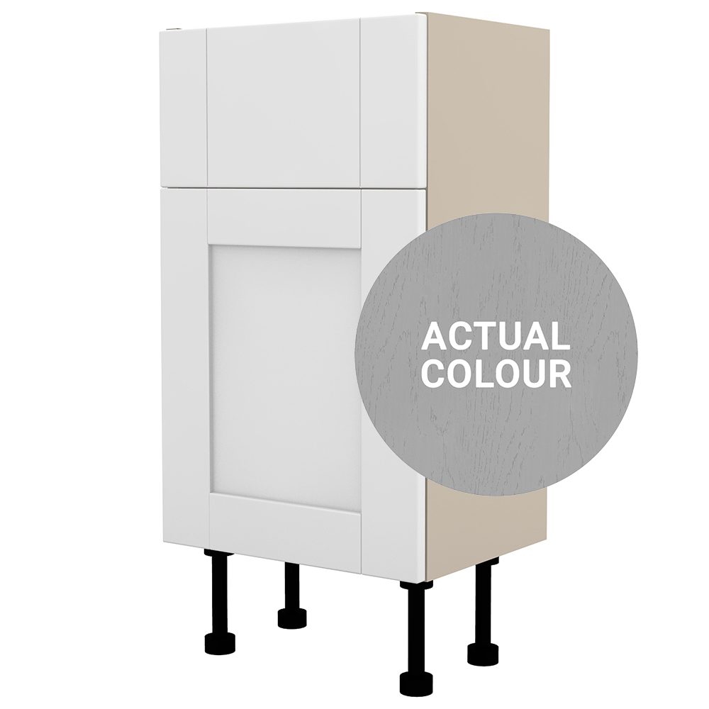 Image of Duarti By Calypso Highwood 400mm Full Depth 1 Door Vanity Unit - Fossil Grey