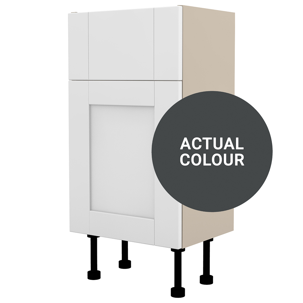 Image of Duarti By Calypso Highwood 400mm Full Depth 1 Door Vanity Unit - Midnight Grey