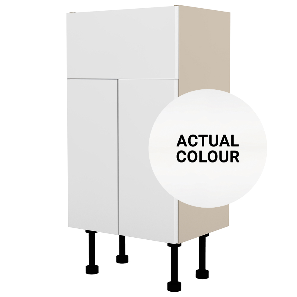 Image of Duarti By Calypso Cascade 400mm Full Depth 2 Door Vanity Unit - Mirror White