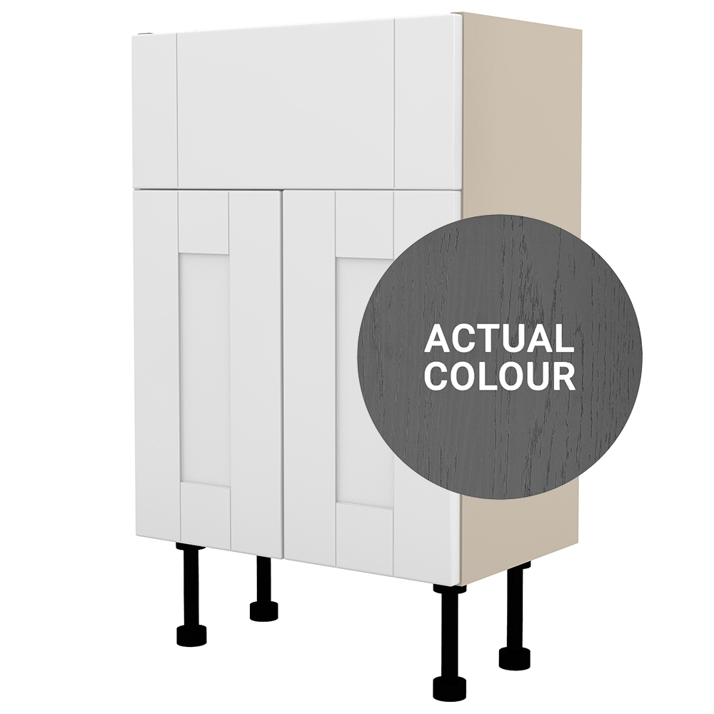 Image of Duarti By Calypso Highwood 500mm Full Depth 2 Door Vanity Unit - Panther Grey