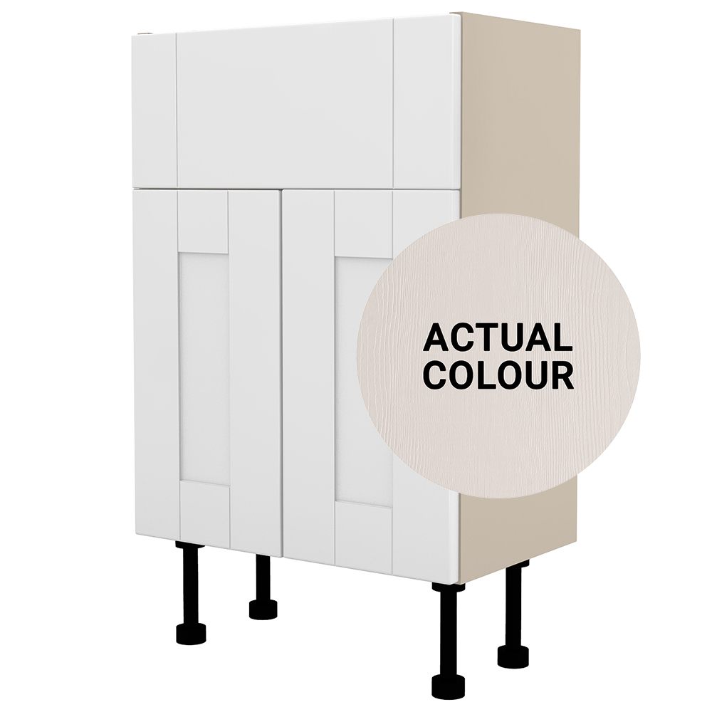 Image of Duarti By Calypso Highwood 500mm Full Depth 2 Door Vanity Unit - Taupe