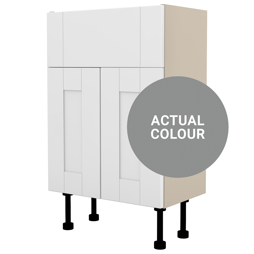 Duarti By Calypso Highwood 500mm Full Depth 2 Door Vanity Unit - Twilight Grey