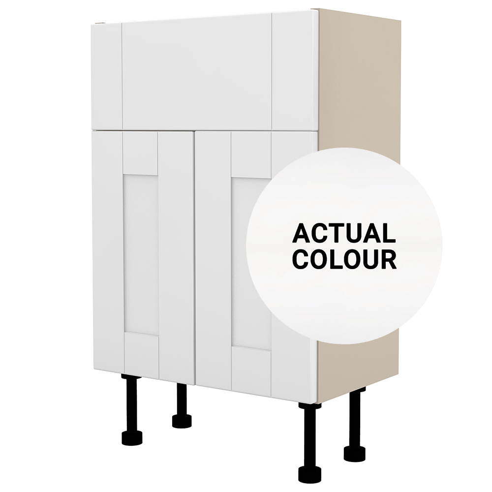 Image of Duarti By Calypso Highwood 500mm Full Depth 2 Door Vanity Unit - Matt White