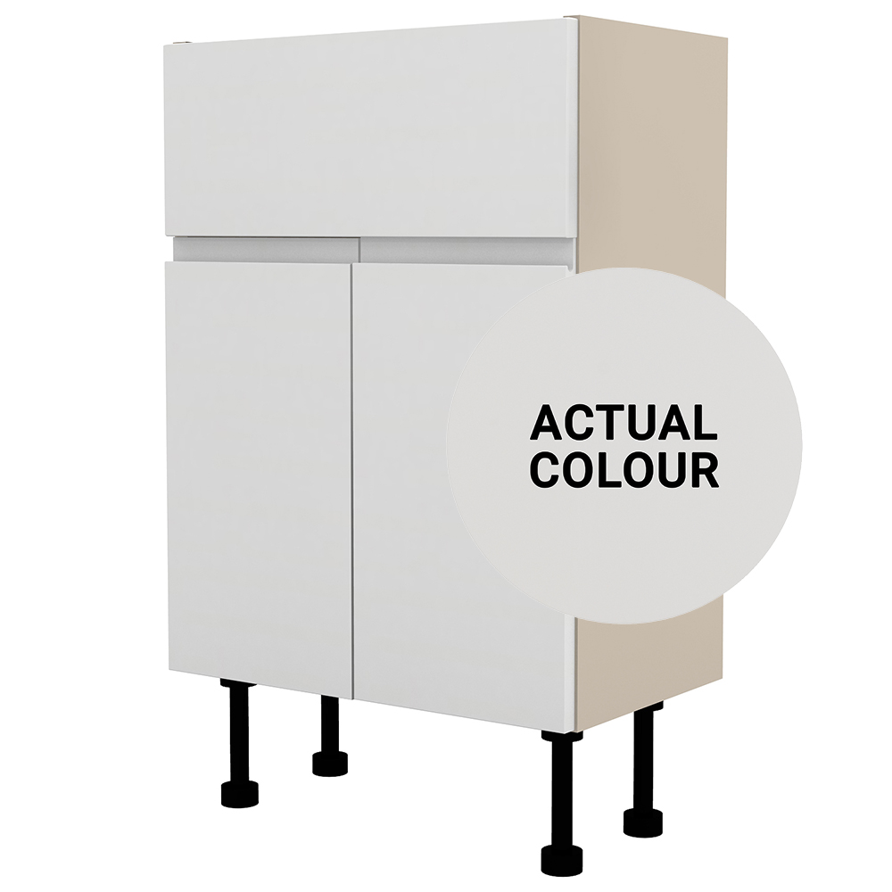 Image of Duarti By Calypso Beaufort 500mm Full Depth 2 Door Vanity Unit - Grey Varnish