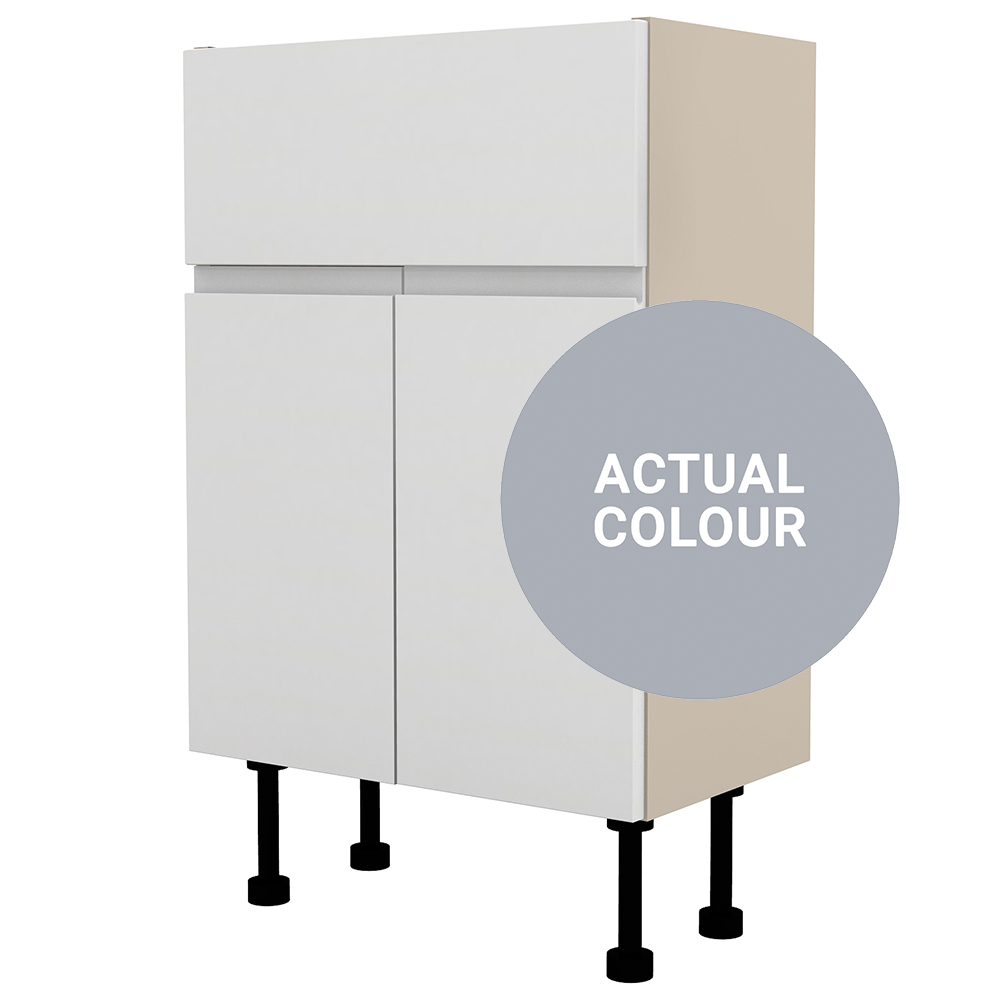 Image of Duarti By Calypso Beaufort 500mm Full Depth 2 Door Vanity Unit - Shadow Grey