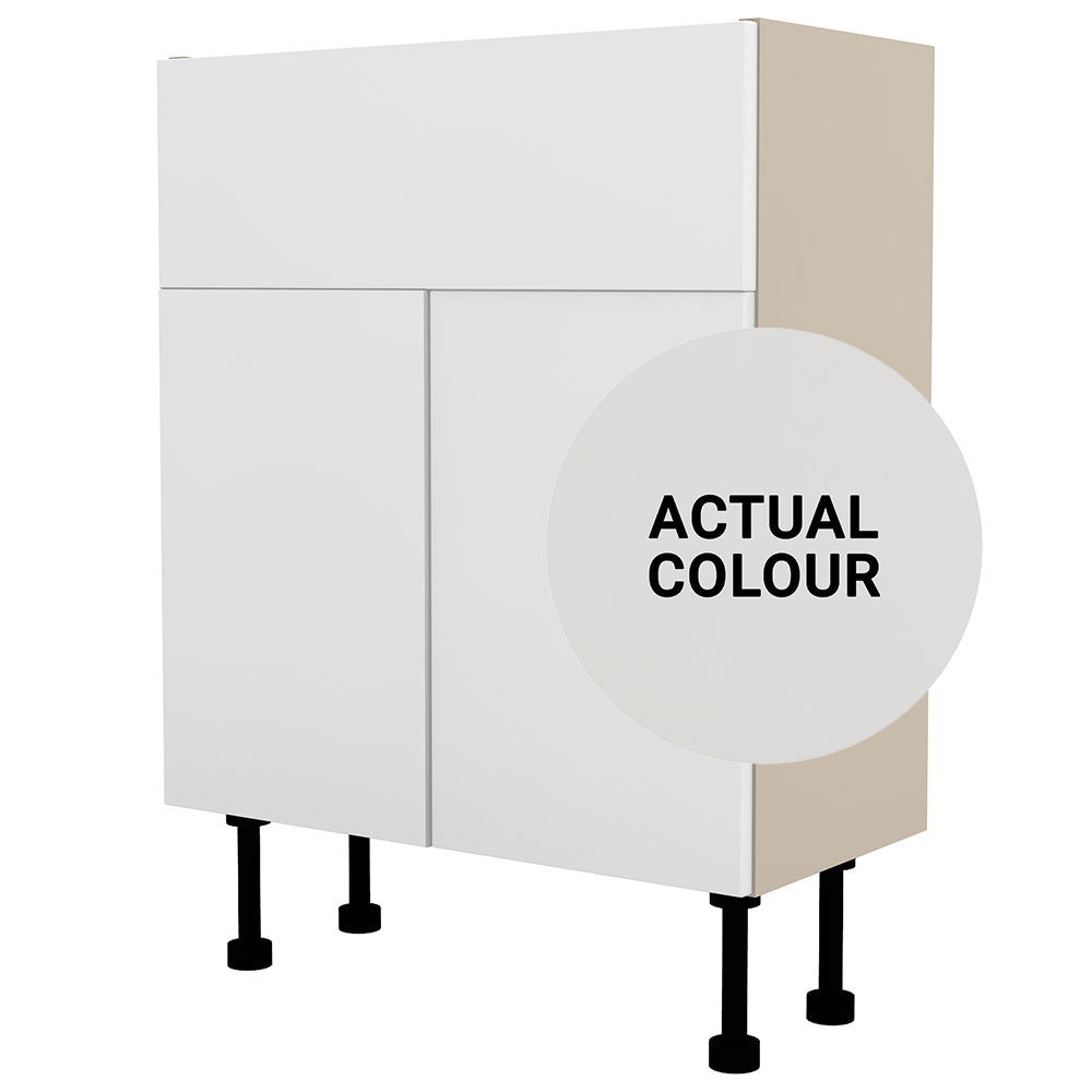 Image of Duarti By Calypso Cascade 600mm Full Depth 2 Door Vanity Unit - Mirror Grey