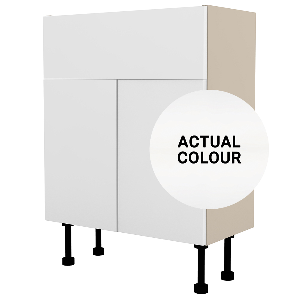 Image of Duarti By Calypso Cascade 600mm Full Depth 2 Door Vanity Unit - Mirror White