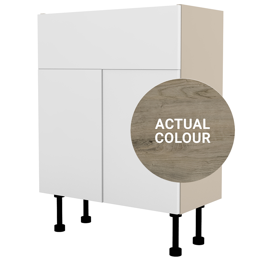 Image of Duarti By Calypso Cascade 600mm Full Depth 2 Door Vanity Unit - Grey Bark