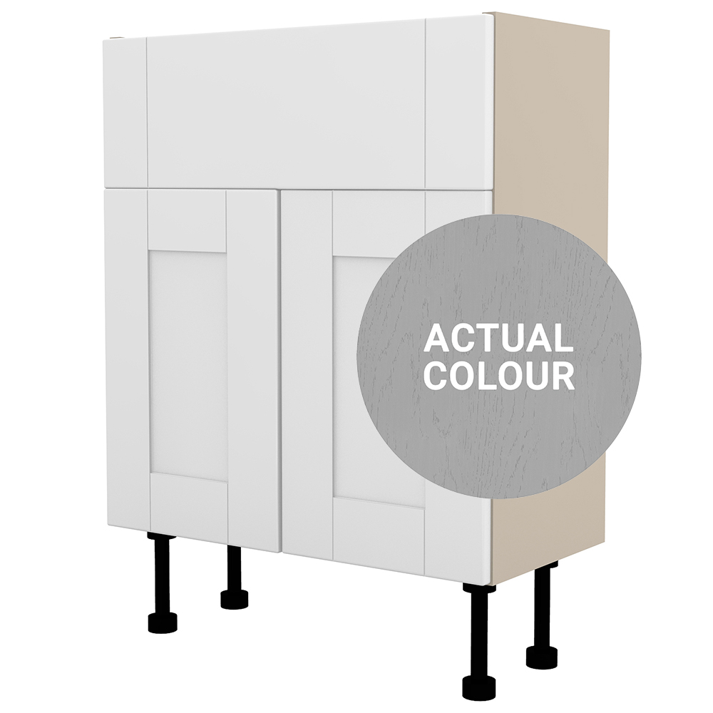 Image of Duarti By Calypso Highwood 600mm Full Depth 2 Door Vanity Unit - Fossil Grey