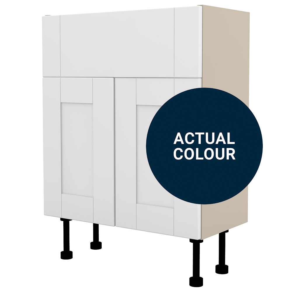 Duarti By Calypso Highwood 600mm Full Depth 2 Door Vanity Unit - Midnight Blue
