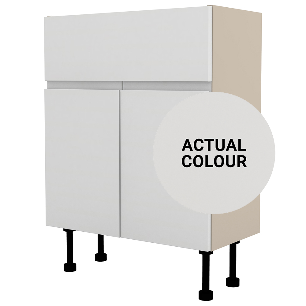 Image of Duarti By Calypso Beaufort 600mm Full Depth 2 Door Vanity Unit - Grey Varnish