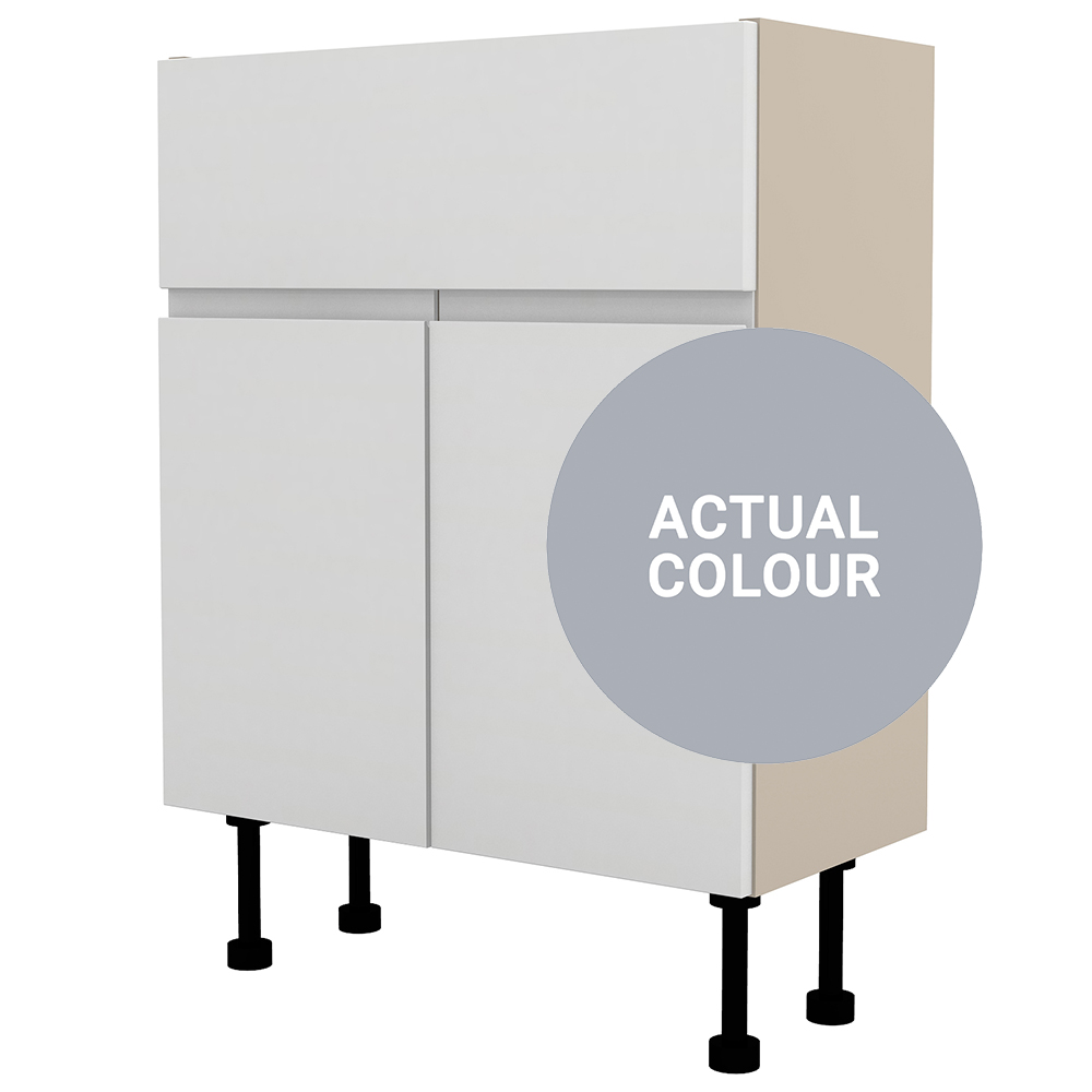 Image of Duarti By Calypso Beaufort 600mm Full Depth 2 Door Vanity Unit - Shadow Grey