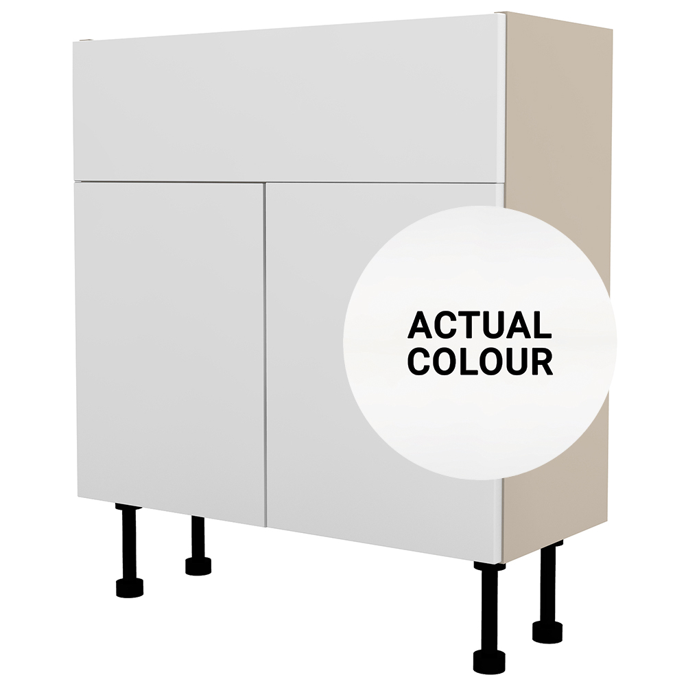 Image of Duarti By Calypso Cascade 700mm Full Depth 2 Door Vanity Unit - Mirror White