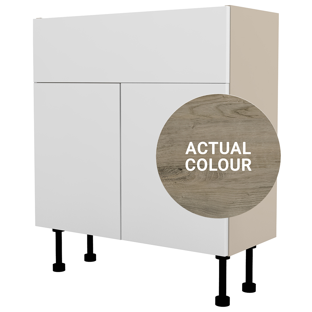 Image of Duarti By Calypso Cascade 700mm Full Depth 2 Door Vanity Unit - Grey Bark