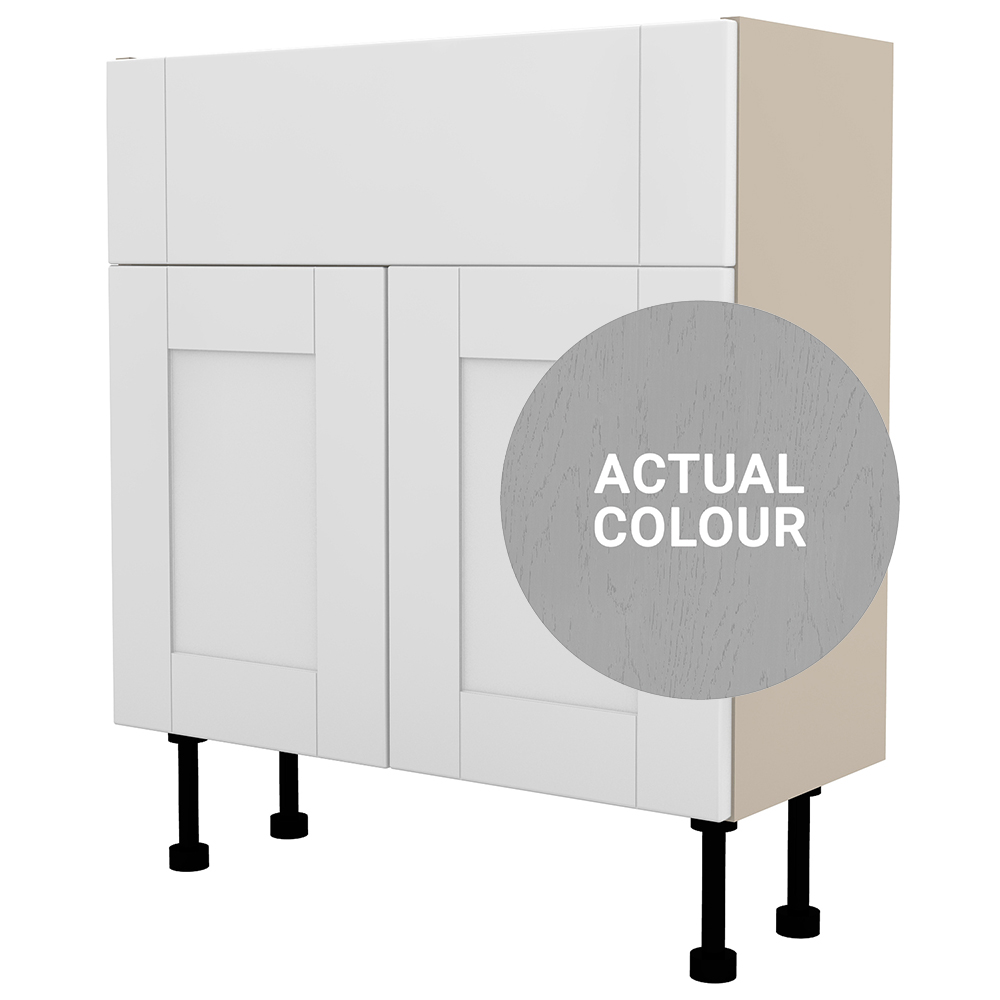 Image of Duarti By Calypso Highwood 700mm Full Depth 2 Door Vanity Unit - Fossil Grey