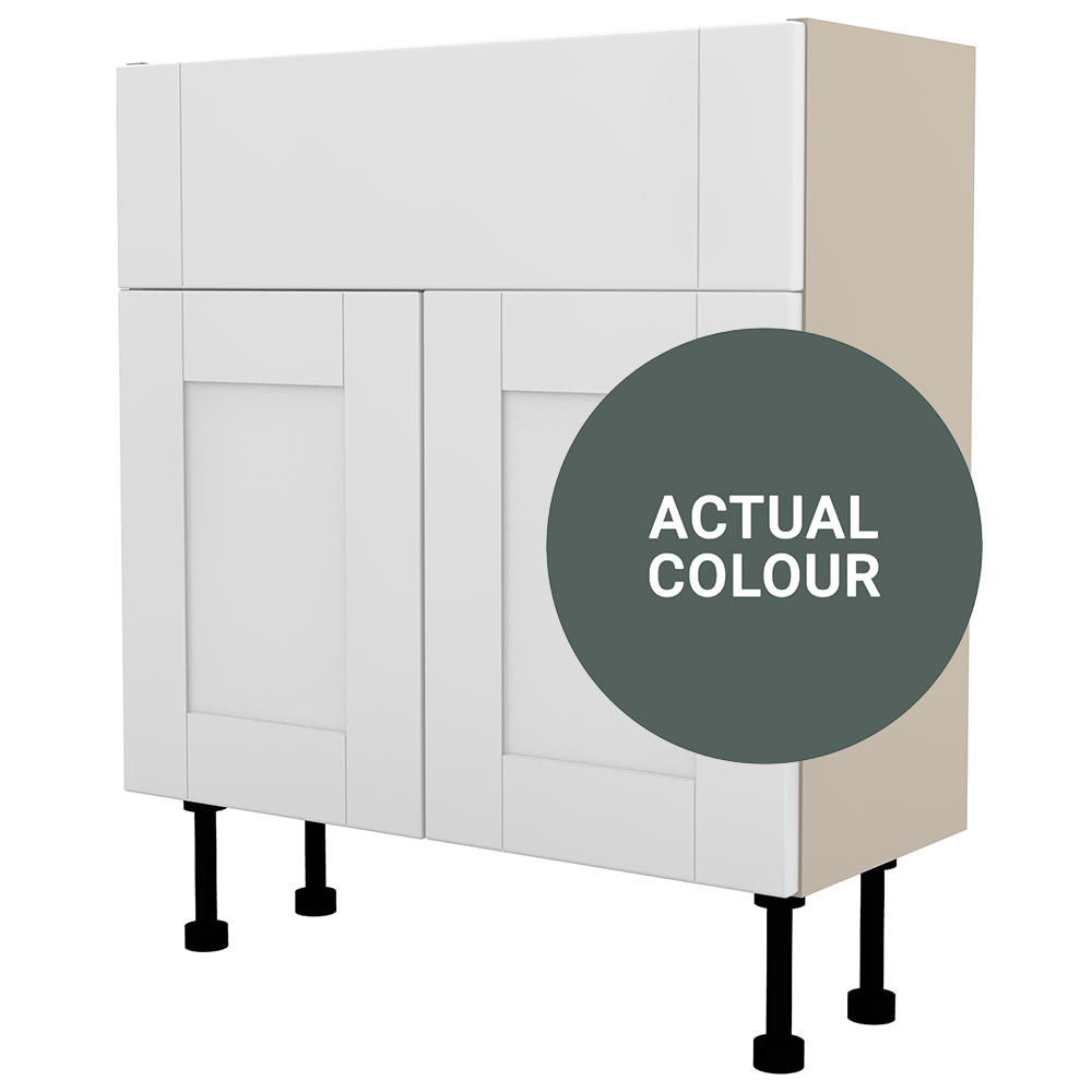 Image of Duarti By Calypso Highwood 700mm Full Depth 2 Door Vanity Unit - Woodland Green