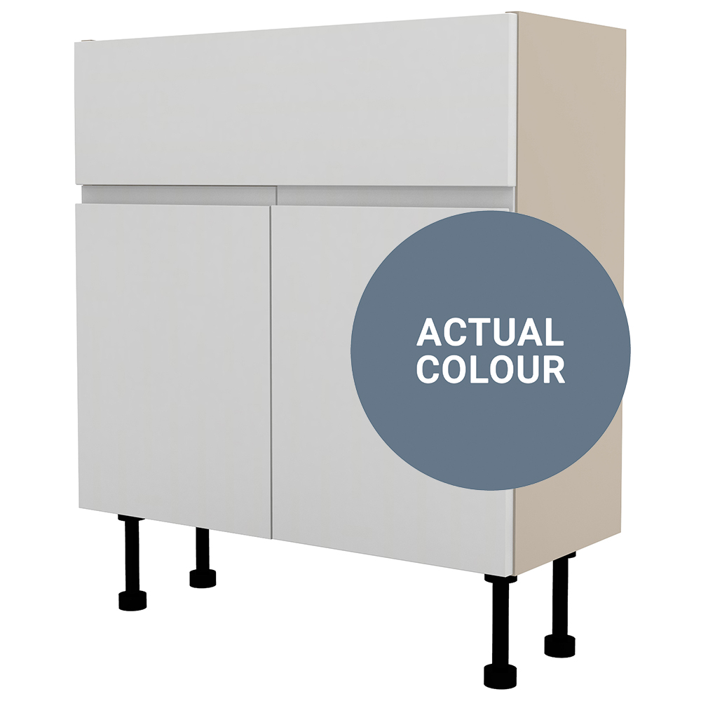 Image of Duarti By Calypso Beaufort 700mm Full Depth 2 Door Vanity Unit - Bermuda Blue