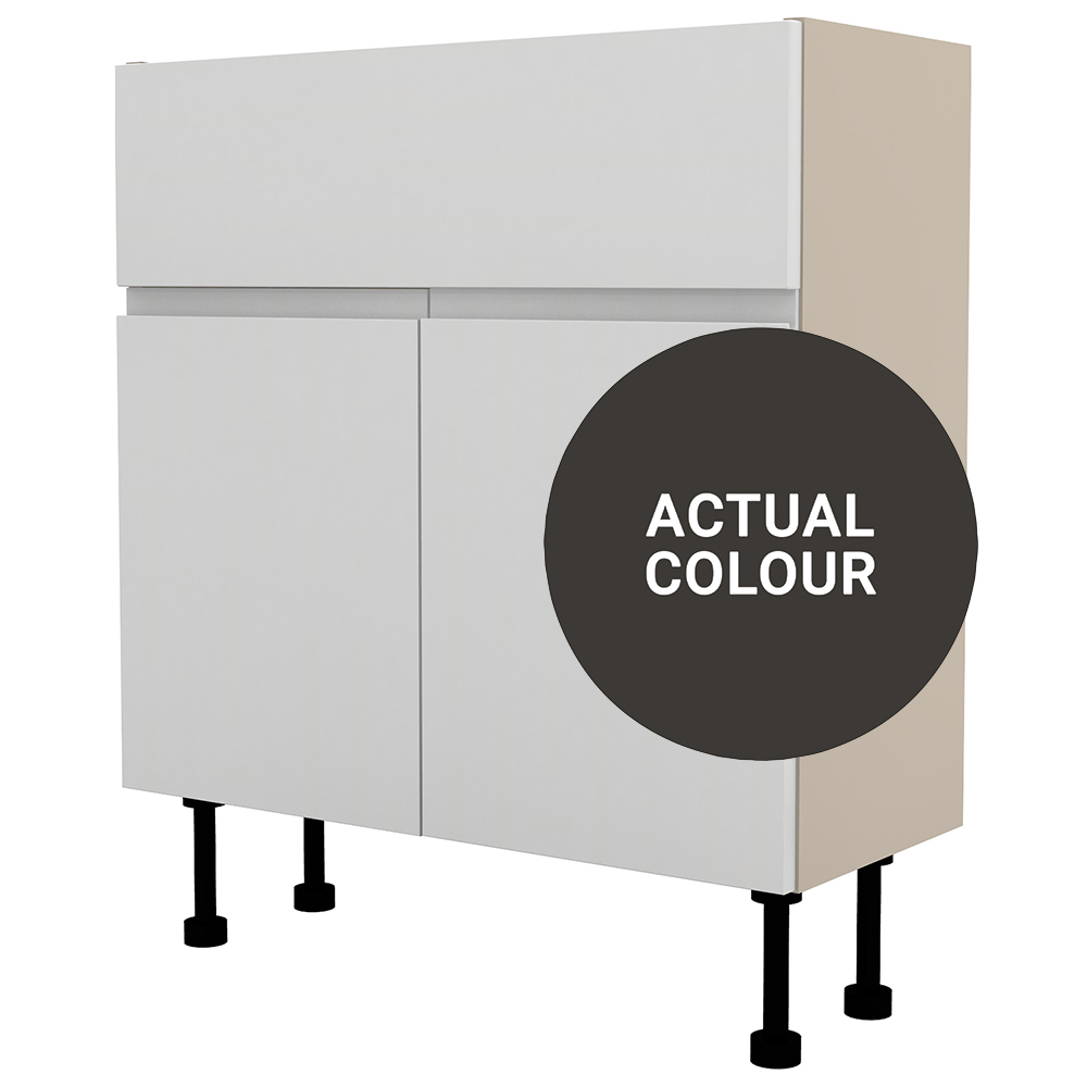 Image of Duarti By Calypso Beaufort 700mm Full Depth 2 Door Vanity Unit - Ember Grey