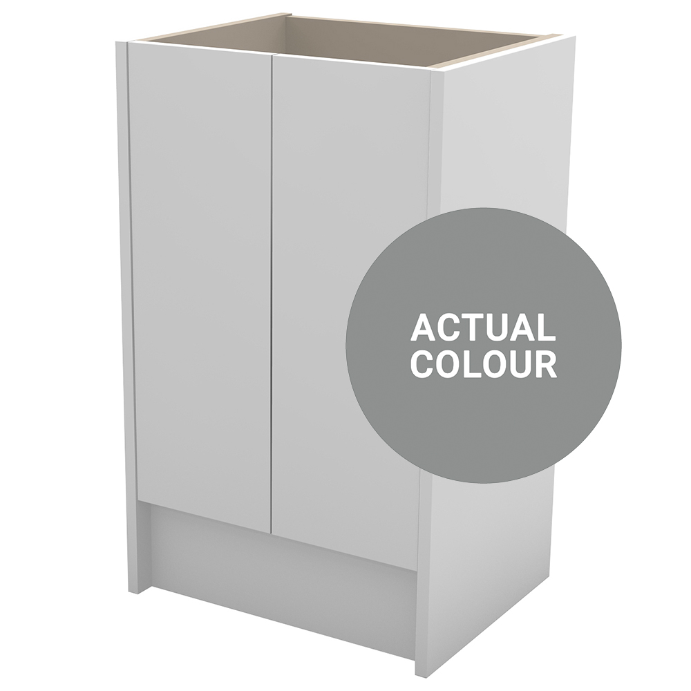 Image of Duarti By Calypso Cascade 500mm Slimline 2 Door Floor Standing Vanity Unit - Twilight Grey
