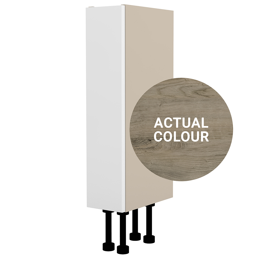 Image of Duarti By Calypso Cascade 150mm Full Depth 1 Door Floor Standing Unit - Grey Bark