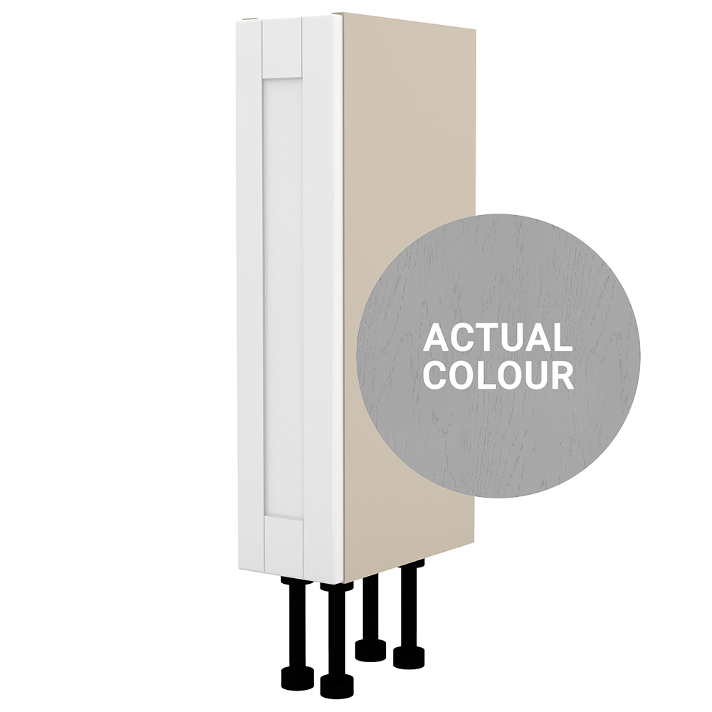 Image of Duarti By Calypso Highwood 150mm Full Depth 1 Door Floor Standing Unit - Fossil Grey