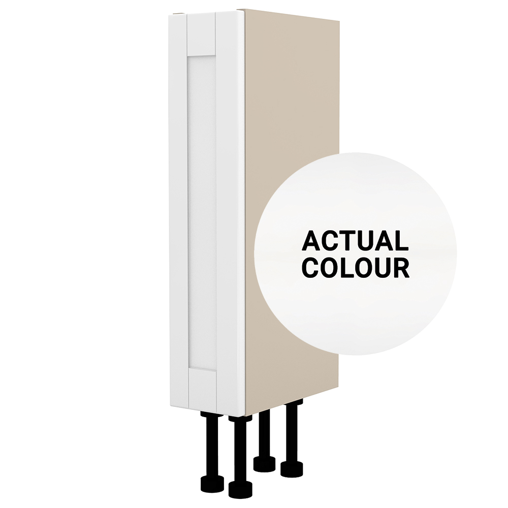 Image of Duarti By Calypso Highwood 150mm Full Depth 1 Door Floor Standing Unit - Matt White