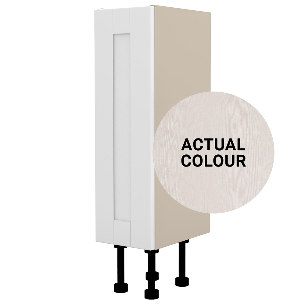 Image of Duarti By Calypso Highwood 200mm Full Depth 1 Door Floor Standing Unit - Taupe