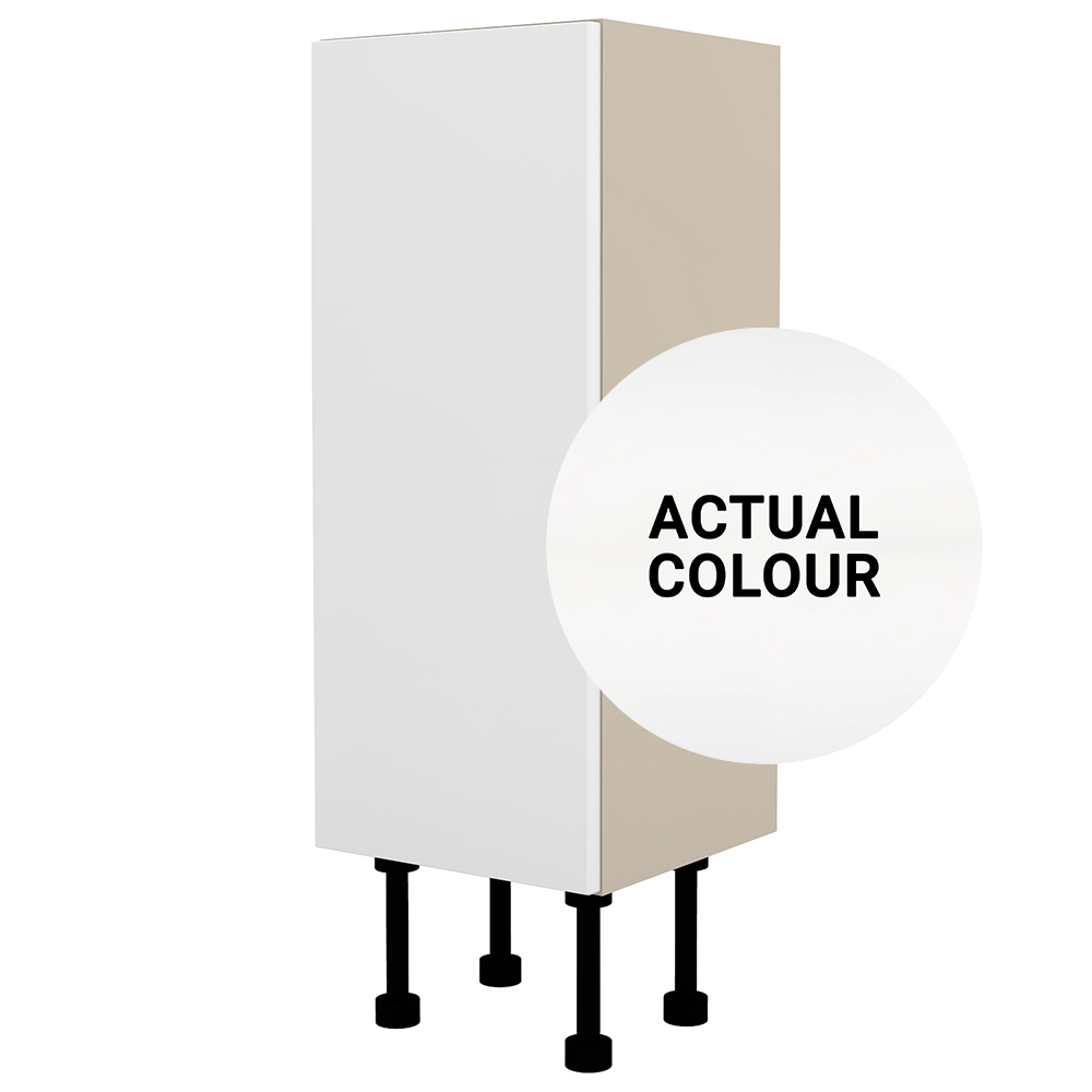 Image of Duarti By Calypso Cascade 250mm Full Depth 1 Door Floor Standing Unit - Mirror White