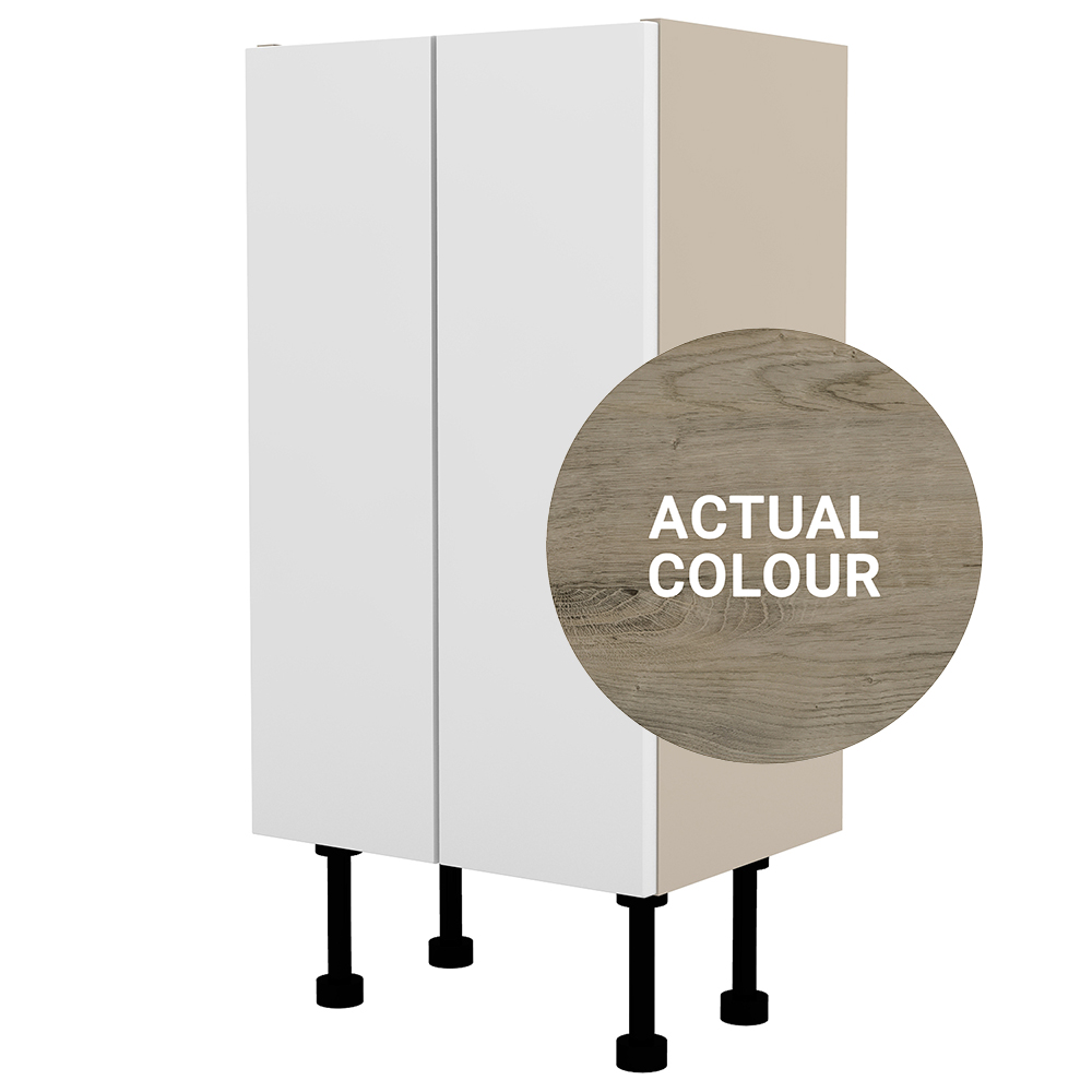 Image of Duarti By Calypso Cascade 400mm Full Depth 2 Door Floor Standing Unit - Grey Bark