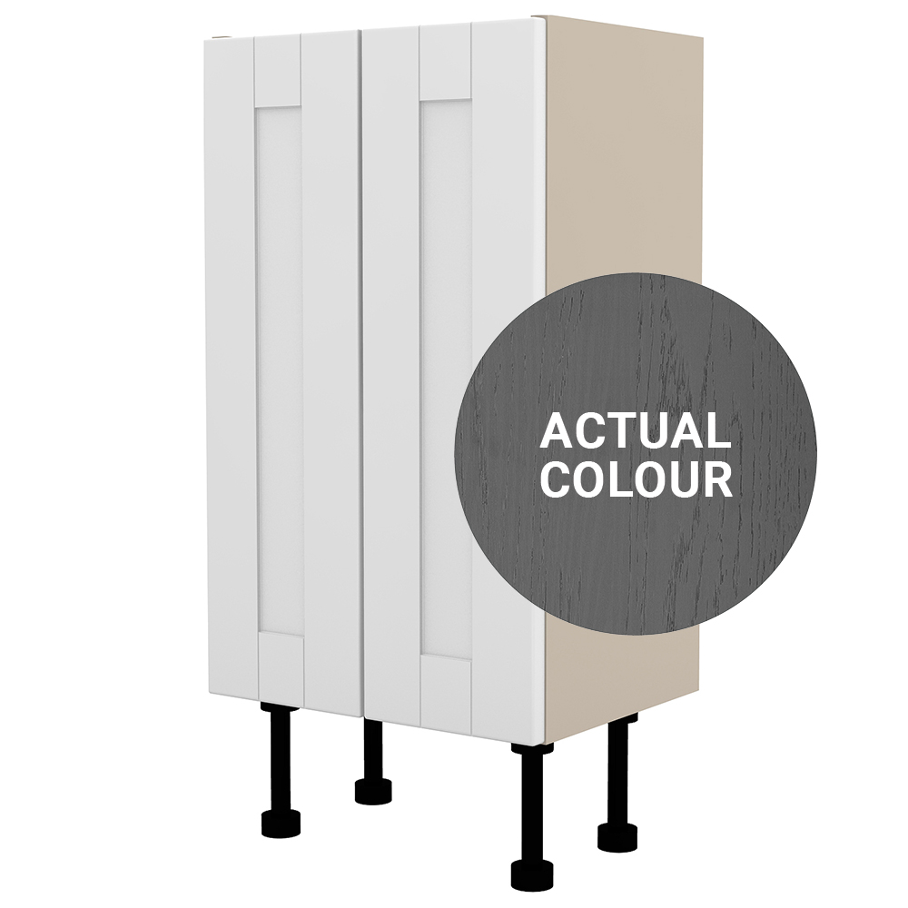 Image of Duarti By Calypso Highwood 400mm Full Depth 2 Door Floor Standing Unit - Panther Grey