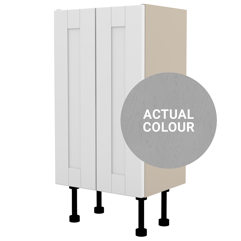 Image of Duarti By Calypso Highwood 400mm Full Depth 2 Door Floor Standing Unit - Fossil Grey