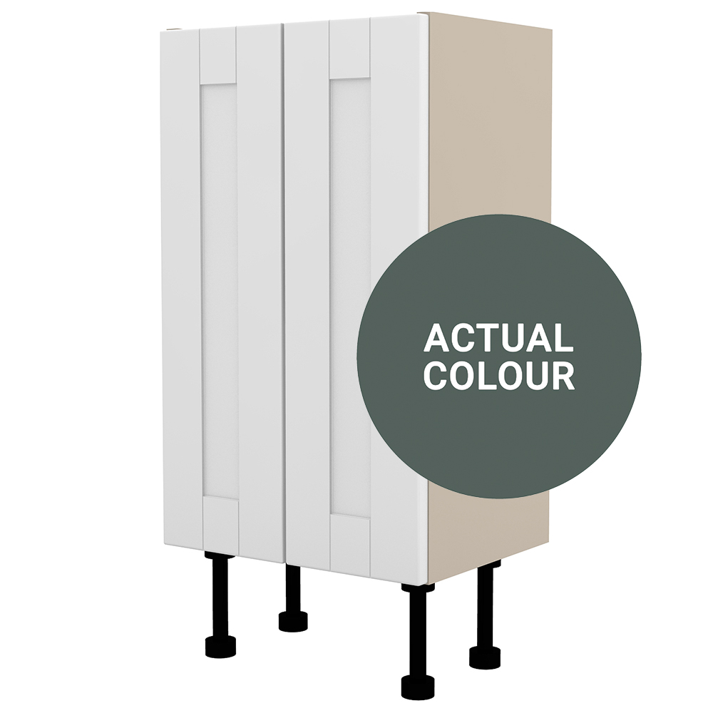 Image of Duarti By Calypso Highwood 400mm Full Depth 2 Door Floor Standing Unit - Woodland Green