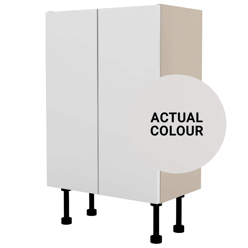 Image of Duarti By Calypso Cascade 500mm Full Depth 2 Door Floor Standing Unit - Mirror Grey