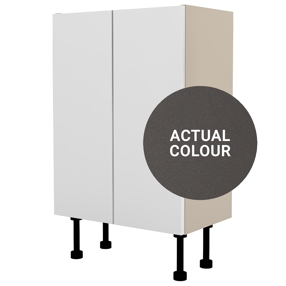 Duarti By Calypso Cascade 500mm Full Depth 2 Door Floor Standing Unit - Galaxy Grey