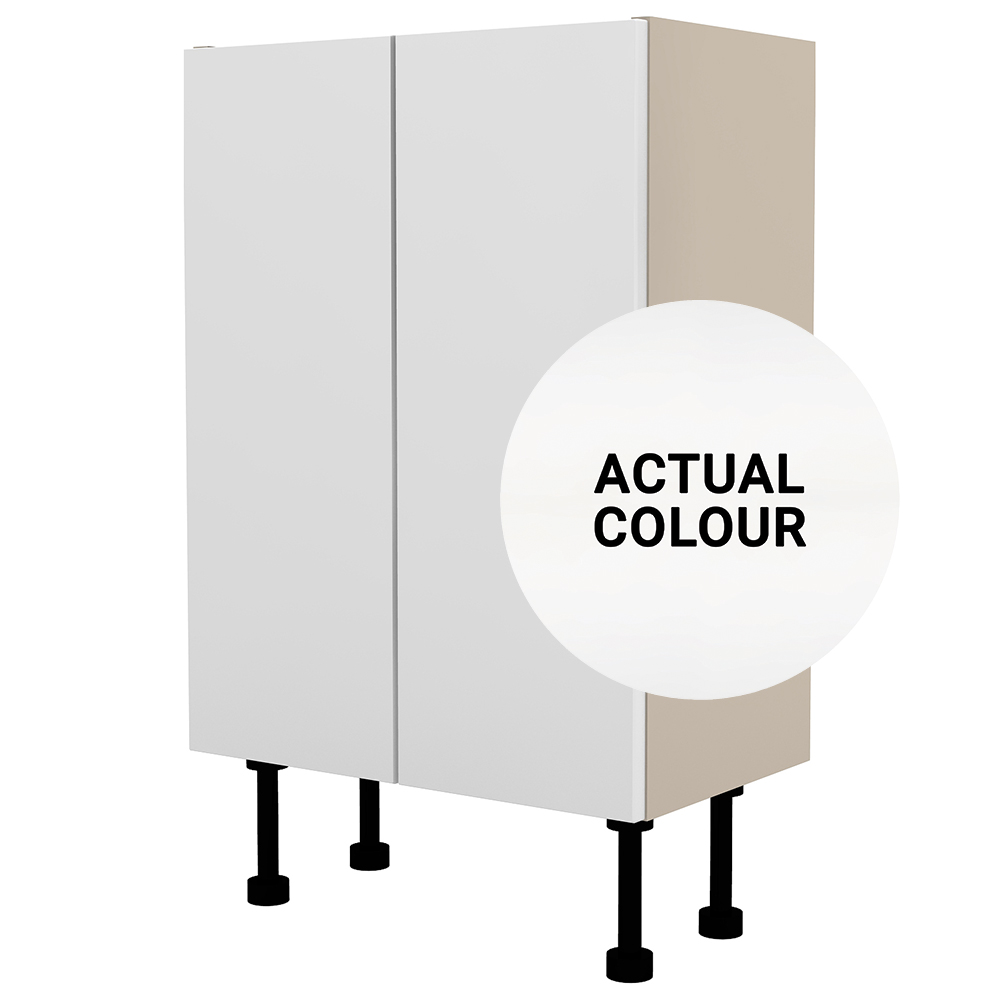 Image of Duarti By Calypso Cascade 500mm Full Depth 2 Door Floor Standing Unit - Mirror White