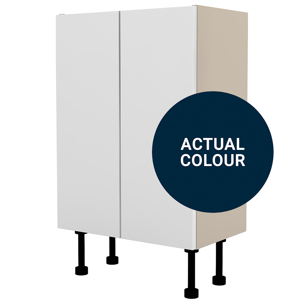 Duarti By Calypso Cascade 500mm Full Depth 2 Door Floor Standing Unit - Midnight Blue
