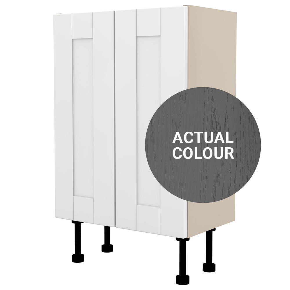 Image of Duarti By Calypso Highwood 500mm Full Depth 2 Door Floor Standing Unit - Panther Grey