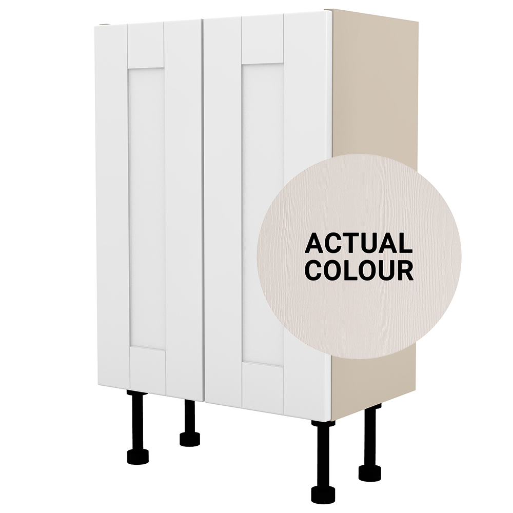 Image of Duarti By Calypso Highwood 500mm Full Depth 2 Door Floor Standing Unit - Taupe